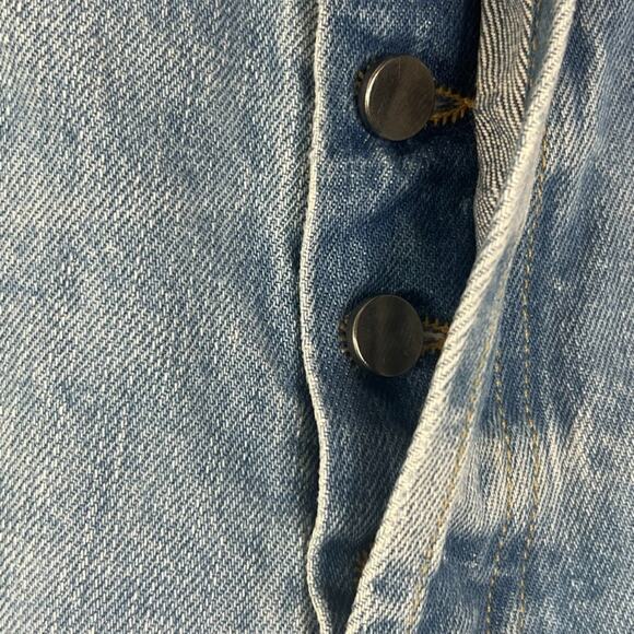 Raey Jeans Women's Size 32 Straight High Rise Cropped Organic Cotton Button Fly - Picture 3 of 11